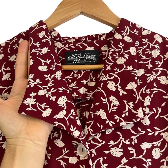 Vintage floral button down midi dress with waist tie excellent condition - Picture 5 of 14